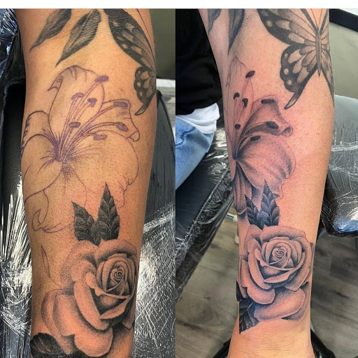 Explore side of hand tattoo ideas, creative tattoo ideas in Vancouver, available at Studio X Tattoos & Piercings