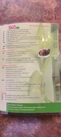 Asia Restaurant Bambus à Simmern menu