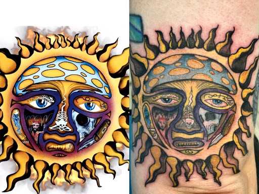 Explore uplifting tattoo ideas, creative tattoo ideas in Moundsville, available at Cherry Haze Tattoo