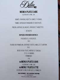 Restaurant Dilia à Paris - menu / carte