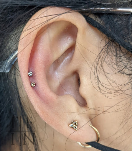 Explore latitude longitude tattoo ideas, creative tattoo ideas in Brooklyn, available at The End Is Near Brooklyn - Professional Piercing & Fine Jewelry