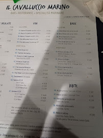 Restaurant Cavalluccio Marino à Riccione (le menu)