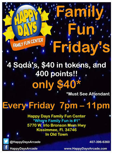 Amusement Center «Happy Days Family Fun Center», reviews and photos, 5770 W Irlo Bronson Memorial Hwy #325, Kissimmee, FL 34746, USA