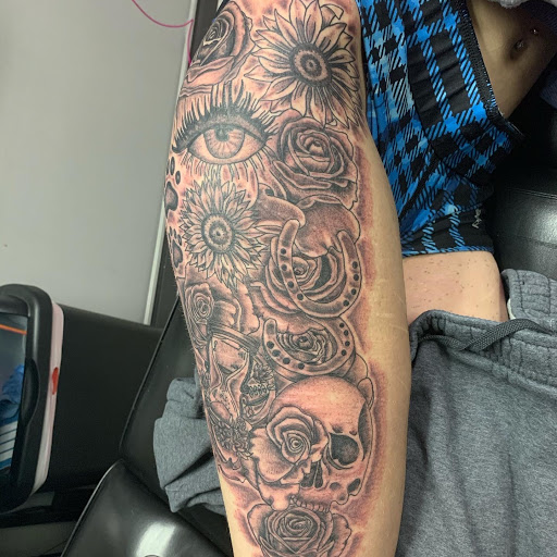 Explore fire tattoos ideas, creative tattoo ideas in Hudson Falls, available at ALTERED ADDICTION TATTOOS