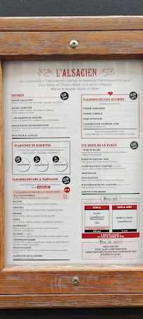 L'Alsacien Châtelet - Restaurant / Bar à Flammekueche à Paris menu