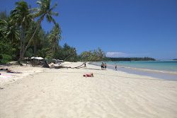 Photo de Plage de noix de coco avec rivage droit, long