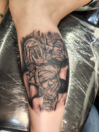 Explore cool guitar tattoo ideas, creative tattoo ideas in Easley, available at Amber Island Tattoo