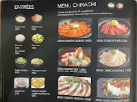 Carte du Sushi Chiwa à Lille
