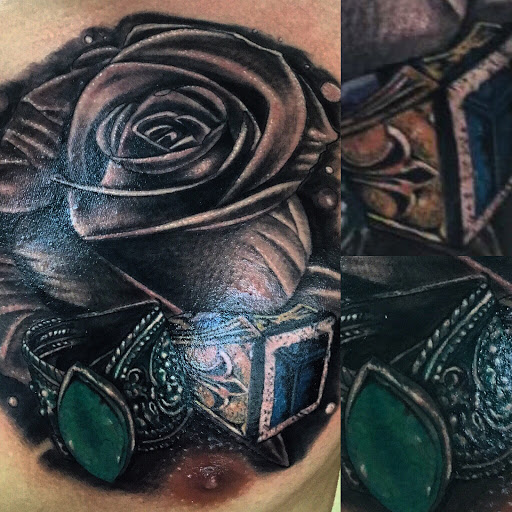 Explore black & white tattoo ideas, creative tattoo ideas in Santa Rosa, available at Eternal Art Tattoo Gallery