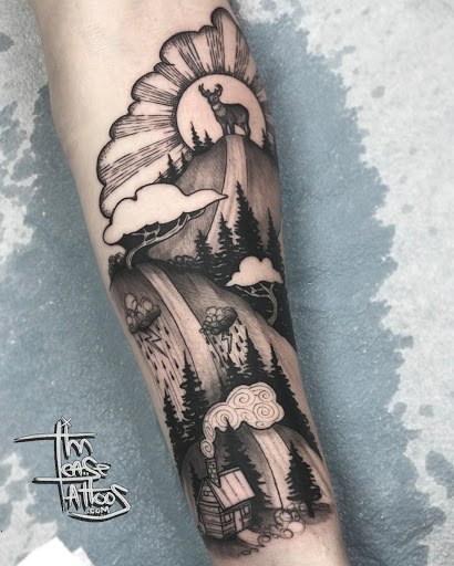 Explore tattoo arrows ideas, creative tattoo ideas in Winter Park, available at Tim Lease Custom Tattoos