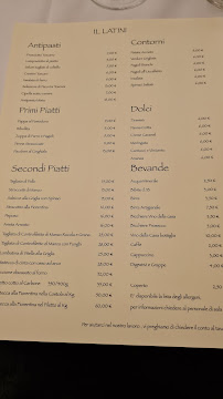 Il Latini à Florence menu