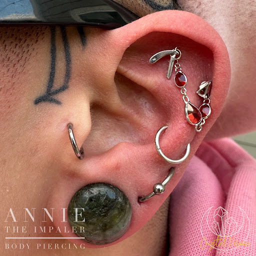 Explore military dog tag tattoo ideas, creative tattoo ideas in Bloomington, available at Crystal Moon Body Arts