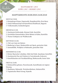 Menu du Harlekin Bistro à Mölln