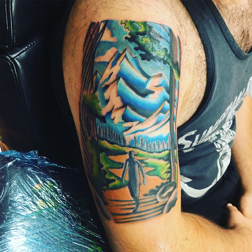 Explore basquiat tattoo ideas, creative tattoo ideas in San Antonio, available at Texas Taboo Tattoos