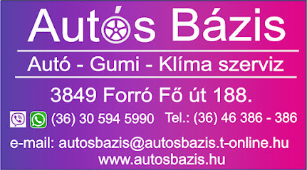 Autós Bázis Kft. Forró - Műszaki Vizsga , Eredetiség Vizsgálat, Eredet Vizsga, Gumiszerviz