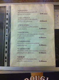 Carte du Pizzeria La Posada à Pietragalla