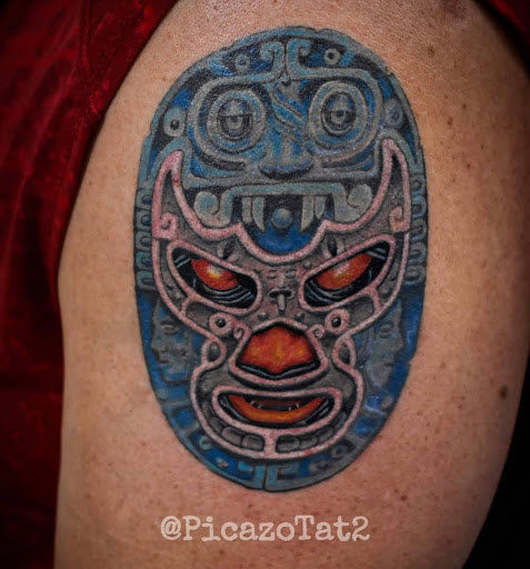 Explore gurren lagann tattoo ideas, creative tattoo ideas in Palm Desert, available at Picazo Tattoo Studio
