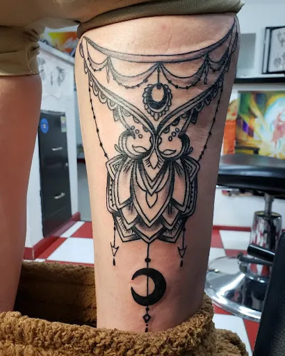 Explore jelly roll tattoos ideas, creative tattoo ideas in Vinton, available at Cherry Bomb Tattoo and piercing