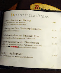 Restaurant Arzbacher Hof à Wackersberg carte