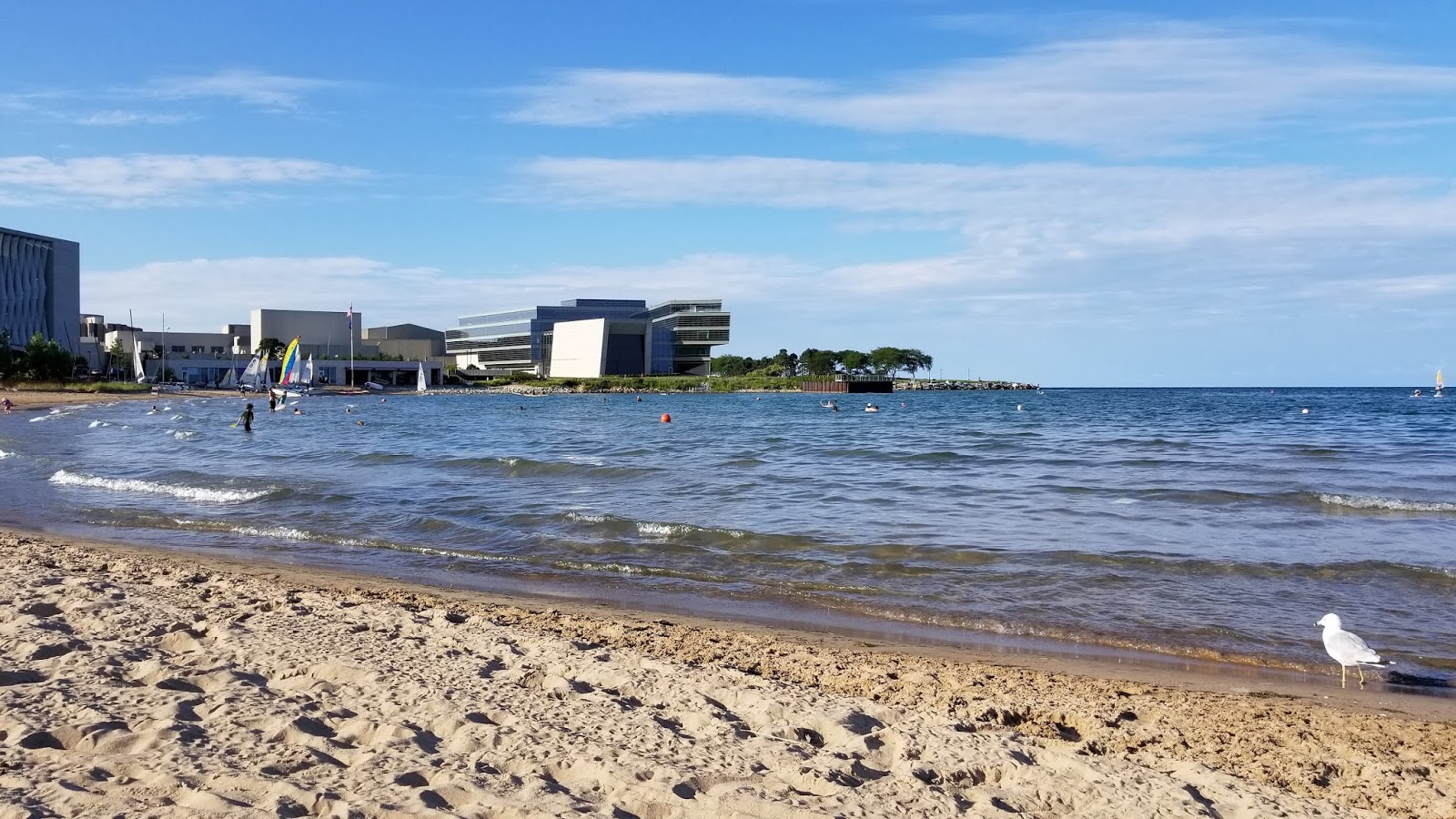 Clark Street Beach的照片 带有碧绿色纯水表面