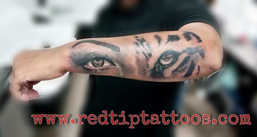 Explore multi name tattoo ideas, creative tattoo ideas in Springfield, available at Red Tip Tattoos