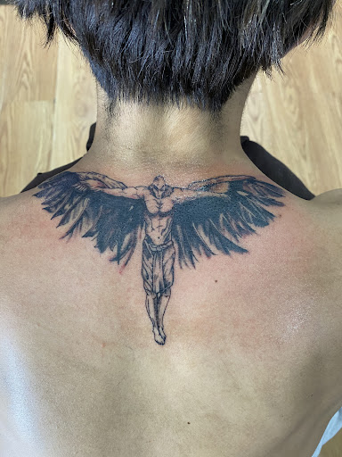 Find angel tattoo ideas for females for your next unique tattoo in Hagerstown at ONE Touch Tattooz (Mod Squad)