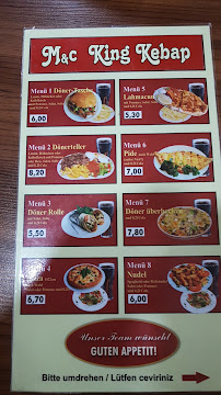 Mc King Kebab à Hanover menu