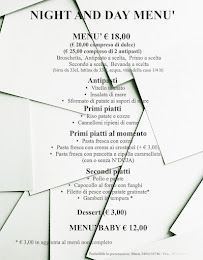 Night&day di Sciancalepore Marta Maria à Molfetta menu