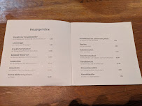 Menu / carte de Exenberger à Frankfurt