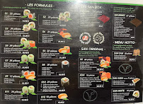 Menu / carte de San三Sushi Montpellier à Montpellier