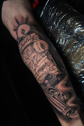 Explore cute thigh tattoo ideas, creative tattoo ideas in Homosassa, available at Citrus Tattoos