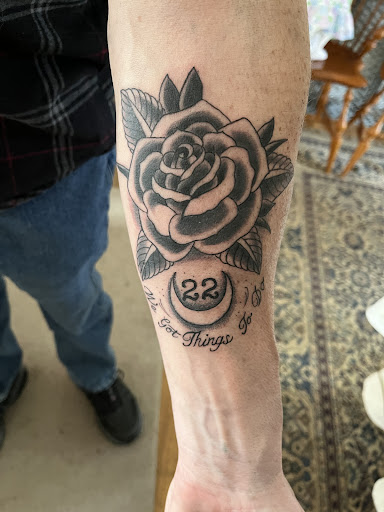 Explore death tattoo ideas, creative tattoo ideas in West Yarmouth, available at Spilt Milk Mooncusser Tattoo and Laser Tattoo Removal