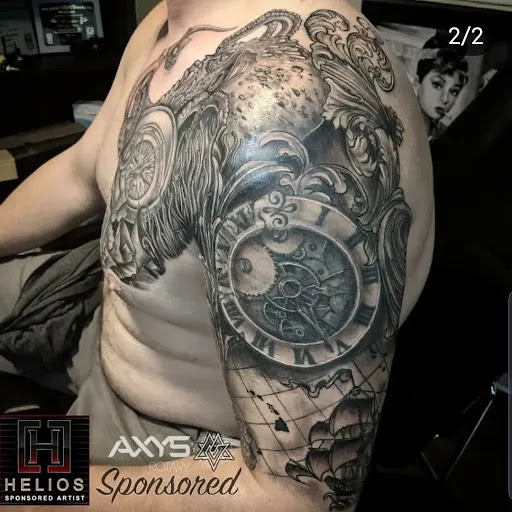 Explore tattoo ideas dog, creative tattoo ideas in Wasilla, available at Doulos Tattoo, The Tattoo Shop