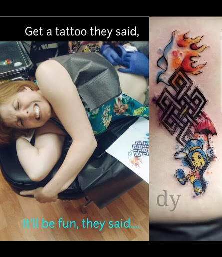 Explore bottom sleeve tattoo ideas, creative tattoo ideas in Benton, available at Spectrum Tattoo