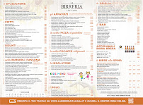Menu du La Birreria Italiana à Pavia