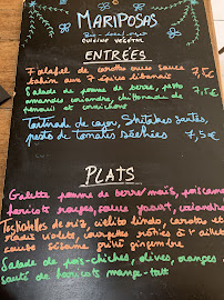 Mariposas à Marseille menu