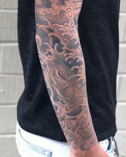Explore line tattoo ideas for guys, creative tattoo ideas in Slidell, available at No Kings Tattoo