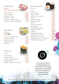 Restaurant de sushis Cosmo Sushi Antibes / Vallauris à Vallauris - menu / carte