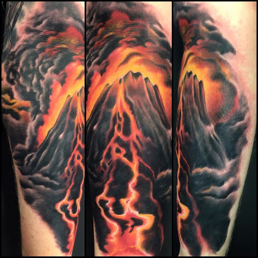 Explore gangsta tattoo sleeve ideas, creative tattoo ideas in Pikeville, available at Sacred Mountain Tattoo