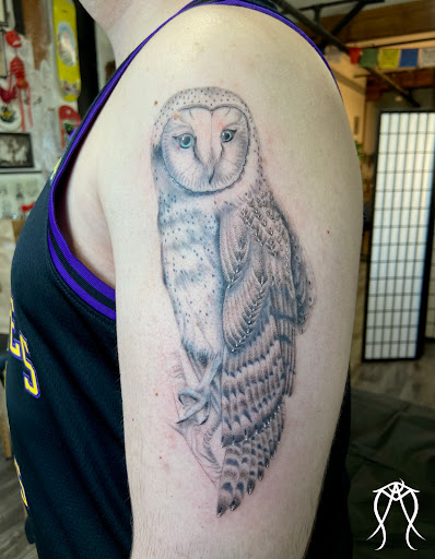 Explore tattoo cross ideas for men, creative tattoo ideas in Scipio Center, available at Ace of Wands Private Tattoo & Tarot Studio . Appointment Only