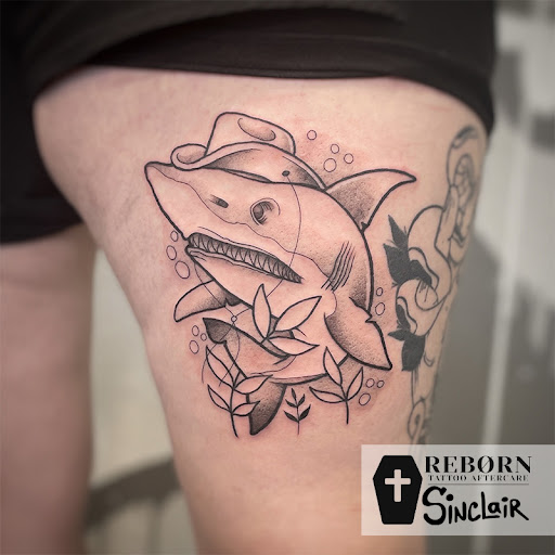 Explore vintage halloween tattoo ideas, creative tattoo ideas in Zumbrota, available at Art by Sinclair Tattoo Artist At Dry Bones Ink