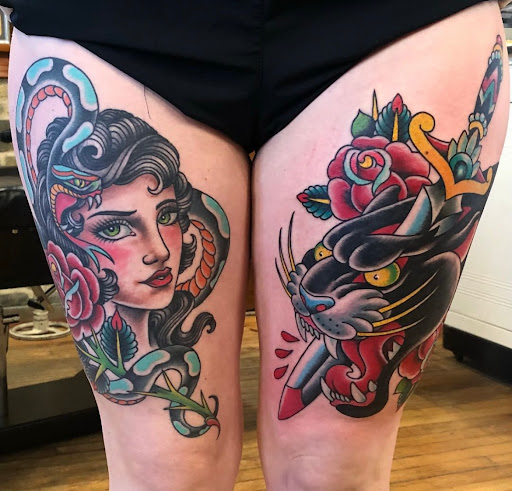 Explore compass tattoo ideas for guys, creative tattoo ideas in Milwaukee, available at Solid State Tattoo