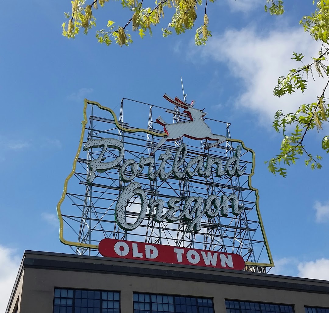 Portland Oregon White Stag Sign
