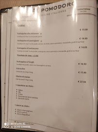 Al Pomodoro - Restaurant Italien à Lille menu
