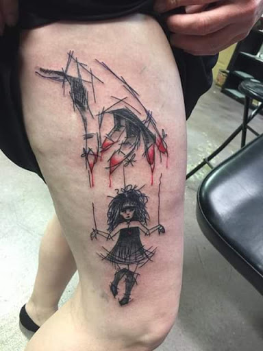 Explore tattoo ideas color, creative tattoo ideas in Anniston, available at Wicked Game Tattoo & Piercing Studio