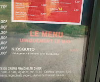 Carte du Le Kiosque à Pizzas à Pradines