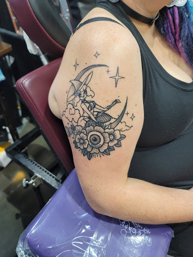 Explore upper sleeve tattoo ideas, creative tattoo ideas in Hillsboro, available at Reflections Art Gallery and Studio