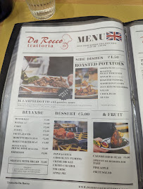 Restaurant Trattoria da Rocco à Florence (le menu)