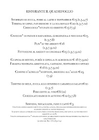 Menu du Ristorante Il Quadrifoglio à Carcare