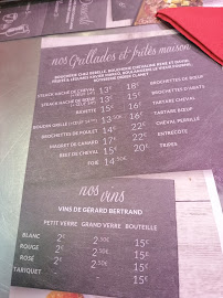 Chez Bebelle à Narbonne menu